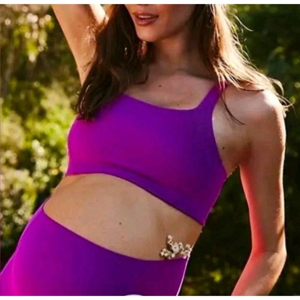 Free People x Hatch Never Better‎ Square Neck Maternity Sports Bra XS NWT Berry